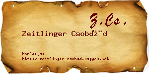 Zeitlinger Csobád névjegykártya